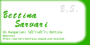 bettina sarvari business card